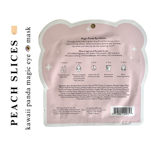 🏷️ peach slices • kawaii panda magic eye mask - Picture 4 of 11